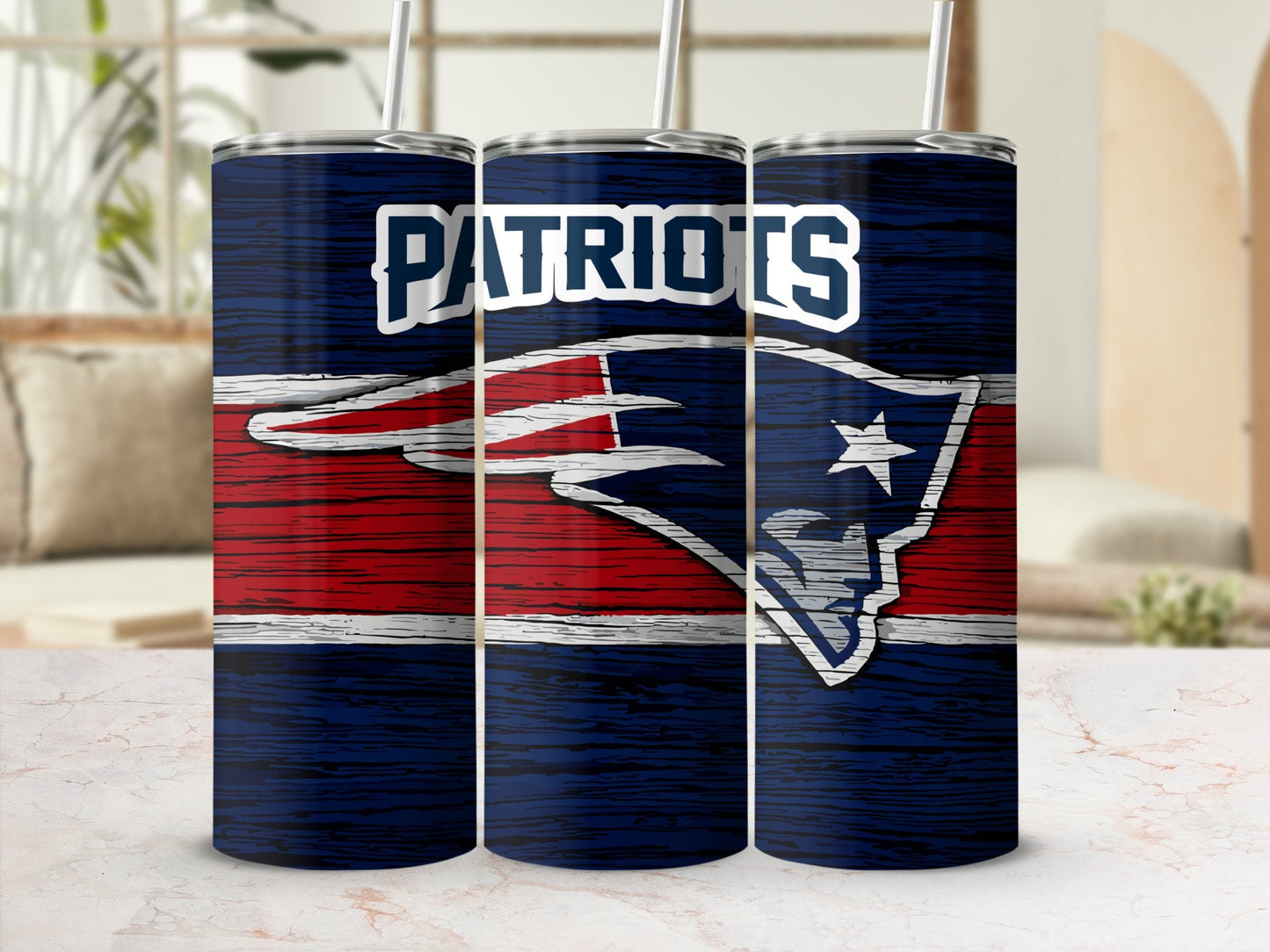 New England Patroits 20 Oz Stainless Steel Tumbler