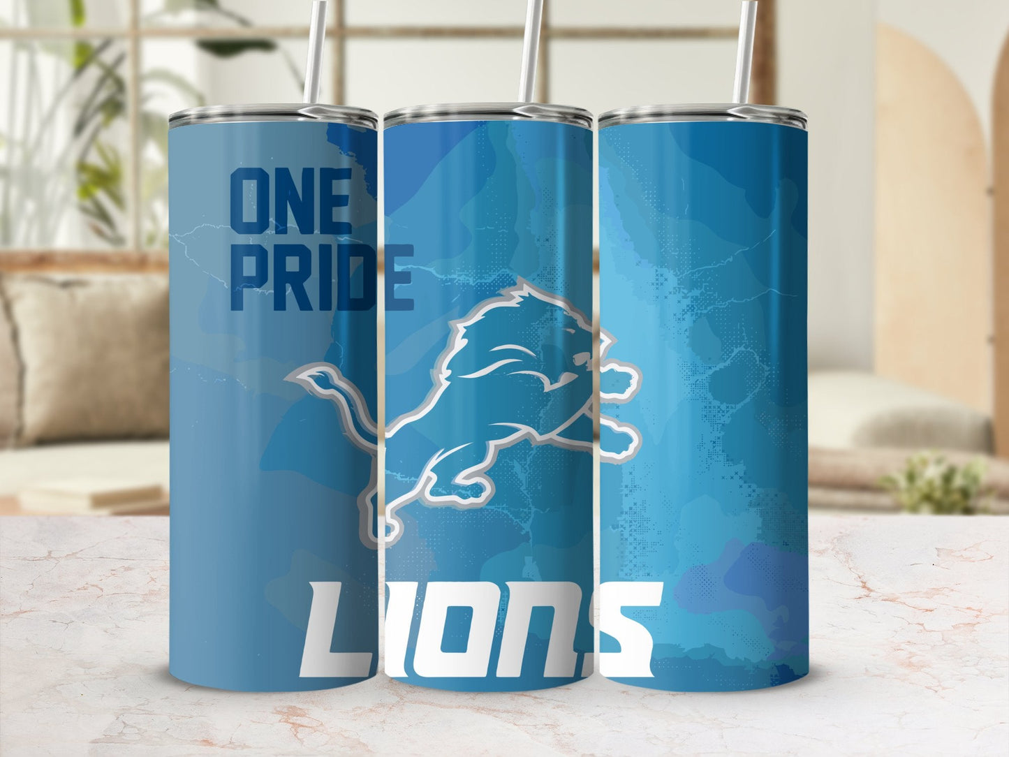 Detroit Lions 20 Oz Stainless Steel Tumbler