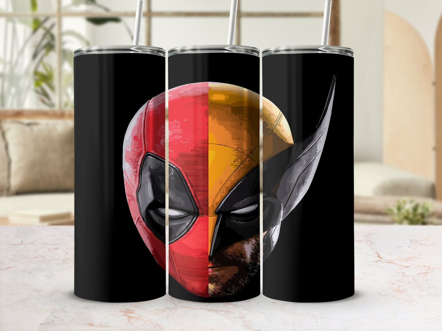 Deadool Wolverine 20 Oz Stainless Steel Tumbler