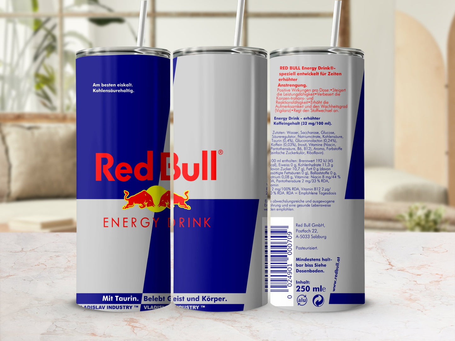 Red Bull 20 Oz Stainless Steel Tumbler